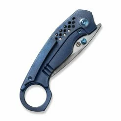 WEKNIFE Envisage Front Flipper Knife Titanium Handle (2.42" CPM 20CV Blade) WE22013-4 -WE KNIFE Sales weknife envisage front flipper knife blue titanium handle 242 hand rubbed satin cpm 20cv blade we22013 4 186941