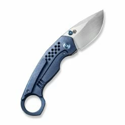 WEKNIFE Envisage Front Flipper Knife Titanium Handle (2.42" CPM 20CV Blade) WE22013-4 -WE KNIFE Sales weknife envisage front flipper knife blue titanium handle 242 hand rubbed satin cpm 20cv blade we22013 4 251996
