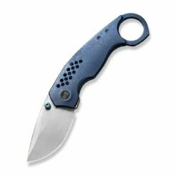 WEKNIFE Envisage Front Flipper Knife Titanium Handle (2.42" CPM 20CV Blade) WE22013-4 -WE KNIFE Sales weknife envisage front flipper knife blue titanium handle 242 hand rubbed satin cpm 20cv blade we22013 4 631725