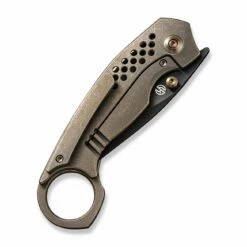 WEKNIFE Envisage Front Flipper Knife Titanium Handle (2.42" CPM 20CV Blade) WE22013-3 18 WEKNIFE Envisage Front Flipper Knife Titanium Handle (2.42" CPM 20CV Blade) WE22013-3 -WE KNIFE Sales weknife envisage front flipper knife bronze titanium handle 242 black stonewashed bevels black brushed flats cpm 20cv blade we22013 3 218703