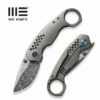 WEKNIFE Envisage Front Flipper Knife Titanium Handle (2.42" Damasteel Blade) WE22013-DS1