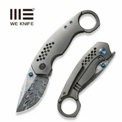 WEKNIFE Envisage Front Flipper Knife Titanium Handle (2.42" Damasteel Blade) WE22013-DS1