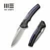 WEKNIFE Exciton Flipper & Button Lock Knife Titanium Handle (3.68" CPM 20CV Blade) WE22038A-6 -WE KNIFE Sales weknife exciton button lock knife black titanium handle with flamed titanium integral spacer 368 silver bead blasted cpm 20cv blade we22038a 6 879889
