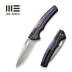 WEKNIFE Exciton Flipper & Button Lock Knife Titanium Handle (3.68" CPM 20CV Blade) WE22038A-6