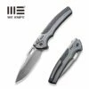 WEKNIFE Exciton Flipper & Button Lock Knife Titanium Handle With Carbon Fiber Integral Spacer (3.68" CPM 20CV Blade) WE22038A-3 -WE KNIFE Sales weknife exciton flipper button lock knife gray titanium handle with twill carbon fiber integral spacer 368 silver bead blasted cpm 20cv blade we22038a 3 511143