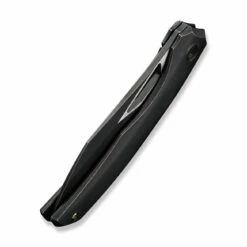 WEKNIFE Ignio Flipper & Thumb Hole Knife Black Titanium Handle (3.3" Black Stonewashed CPM 20CV Blade, Satin Flat) WE22042B-1 -WE KNIFE Sales weknife ignio flipper thumb hole knife black titanium handle 33 black stonewashed cpm 20cv blade satin flat we22042b 1 514735