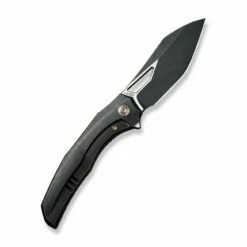 WEKNIFE Ignio Flipper & Thumb Hole Knife Black Titanium Handle (3.3" Black Stonewashed CPM 20CV Blade, Satin Flat) WE22042B-1 -WE KNIFE Sales weknife ignio flipper thumb hole knife black titanium handle 33 black stonewashed cpm 20cv blade satin flat we22042b 1 591211