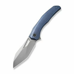 WEKNIFE Ignio Flipper & Thumb Hole Knife Blue Titanium Handle (3.3" Stonewashed CPM 20CV Blade) WE22042B-3 -WE KNIFE Sales weknife ignio flipper thumb hole knife blue titanium handle 33 stonewashed cpm 20cv blade we22042b 3 231937