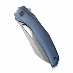 WEKNIFE Ignio Flipper & Thumb Hole Knife Blue Titanium Handle (3.3" Stonewashed CPM 20CV Blade) WE22042B-3 -WE KNIFE Sales weknife ignio flipper thumb hole knife blue titanium handle 33 stonewashed cpm 20cv blade we22042b 3 683842
