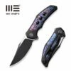 WEKNIFE Magnetron Flipper Knife Titanium Handle (3.76" CPM 20CV Blade) WE18058-4 2 WEKNIFE Magnetron Flipper Knife Titanium Handle (3.76" CPM 20CV Blade) WE18058-4 -WE KNIFE Sales weknife magnetron flipper knife black titanium handle with flamed titanium inlay 376 black stonewashed cpm 20cv blade satin flat we18058 4 258293