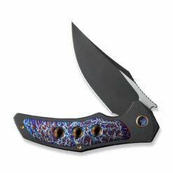 WEKNIFE Magnetron Flipper Knife Titanium Handle (3.76" CPM 20CV Blade) WE18058-4 -WE KNIFE Sales weknife magnetron flipper knife black titanium handle with flamed titanium inlay 376 black stonewashed cpm 20cv blade satin flat we18058 4 319541