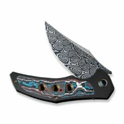 WEKNIFE Magnetron Flipper Knife Titanium Handle With Carbon Fiber Inlay (3.76" Damasteel Blade) WE18058-DS1 -WE KNIFE Sales weknife magnetron flipper knife black titanium handle with nebula fat carbon fiber inlay 376 heimskringla damasteel blade we18058 ds1 161352