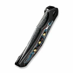WEKNIFE Magnetron Flipper Knife Titanium Handle With Carbon Fiber Inlay (3.76" Damasteel Blade) WE18058-DS1 -WE KNIFE Sales weknife magnetron flipper knife black titanium handle with nebula fat carbon fiber inlay 376 heimskringla damasteel blade we18058 ds1 172242
