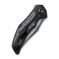 WEKNIFE Magnetron Flipper Knife Titanium Handle With Carbon Fiber Inlay (3.76" Damasteel Blade) WE18058-DS1 -WE KNIFE Sales weknife magnetron flipper knife black titanium handle with nebula fat carbon fiber inlay 376 heimskringla damasteel blade we18058 ds1 709245
