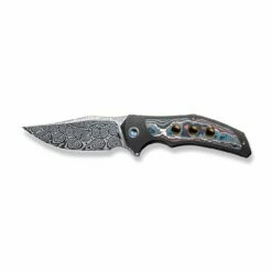WEKNIFE Magnetron Flipper Knife Titanium Handle With Carbon Fiber Inlay (3.76" Damasteel Blade) WE18058-DS1 -WE KNIFE Sales weknife magnetron flipper knife black titanium handle with nebula fat carbon fiber inlay 376 heimskringla damasteel blade we18058 ds1 872424