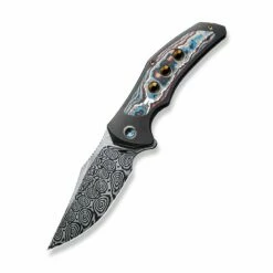 WEKNIFE Magnetron Flipper Knife Titanium Handle With Carbon Fiber Inlay (3.76" Damasteel Blade) WE18058-DS1 -WE KNIFE Sales weknife magnetron flipper knife black titanium handle with nebula fat carbon fiber inlay 376 heimskringla damasteel blade we18058 ds1 894704