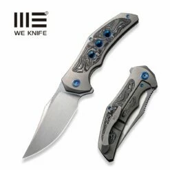 WEKNIFE Magnetron Flipper Knife Titanium Handle With Carbon Fiber Inlay (3.76" CPM 20CV Blade) WE18058-1