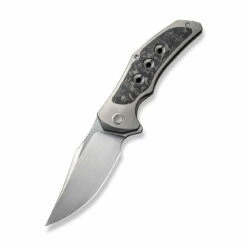 WEKNIFE Magnetron Flipper Knife Titanium Handle With Carbon Fiber Inlay (3.76" CPM 20CV Blade) WE18058-2 -WE KNIFE Sales weknife magnetron flipper knife gray titanium handle with rose carbon fiber inlay 376 hand rubbed satin cpm 20cv blade we18058 2 575503