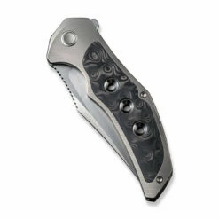 WEKNIFE Magnetron Flipper Knife Titanium Handle With Carbon Fiber Inlay (3.76" CPM 20CV Blade) WE18058-2 -WE KNIFE Sales weknife magnetron flipper knife gray titanium handle with rose carbon fiber inlay 376 hand rubbed satin cpm 20cv blade we18058 2 645133