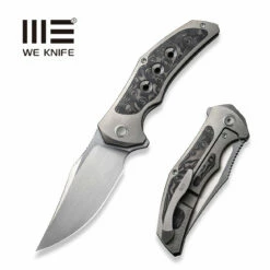 WEKNIFE Magnetron Flipper Knife Titanium Handle With Carbon Fiber Inlay (3.76" CPM 20CV Blade) WE18058-2