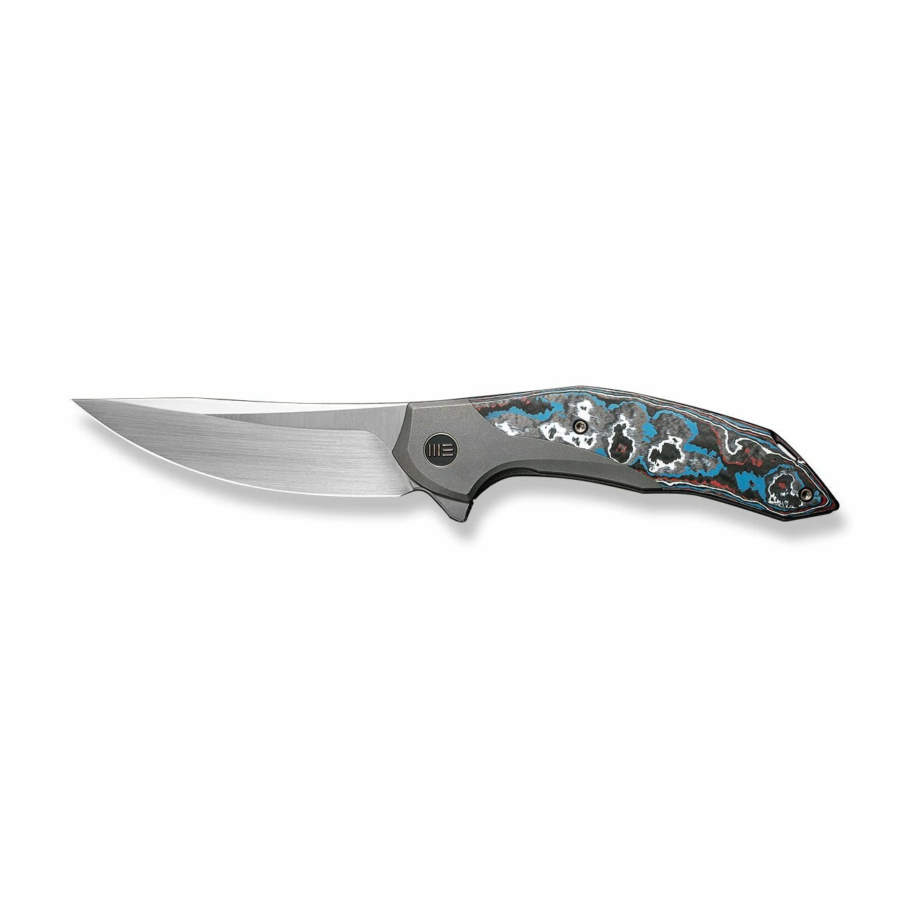 WEKNIFE Merata Flipper Knife Titanium Handle With Carbon Fiber Inlay (3.68" CPM 20CV Blade) WE22008B-2 6 WEKNIFE Merata Flipper Knife Titanium Handle With Carbon Fiber Inlay (3.68" CPM 20CV Blade) WE22008B-2 - Image 4