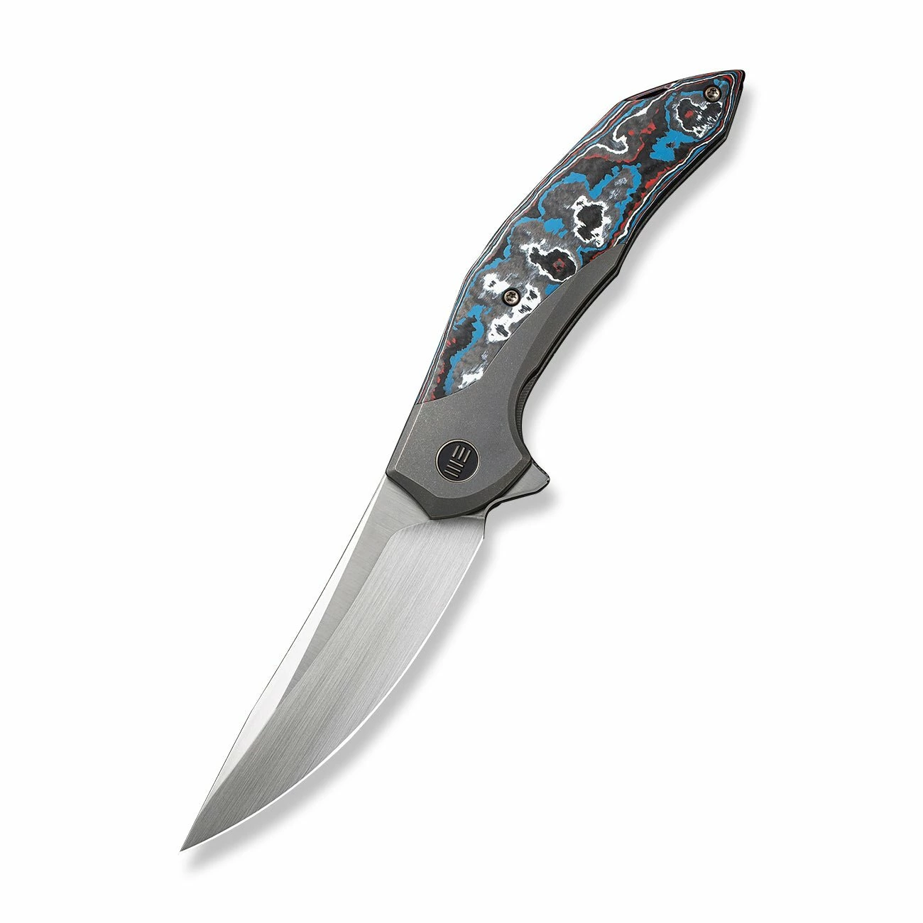 WEKNIFE Merata Flipper Knife Titanium Handle With Carbon Fiber Inlay (3.68" CPM 20CV Blade) WE22008B-2 5 WEKNIFE Merata Flipper Knife Titanium Handle With Carbon Fiber Inlay (3.68" CPM 20CV Blade) WE22008B-2 - Image 3