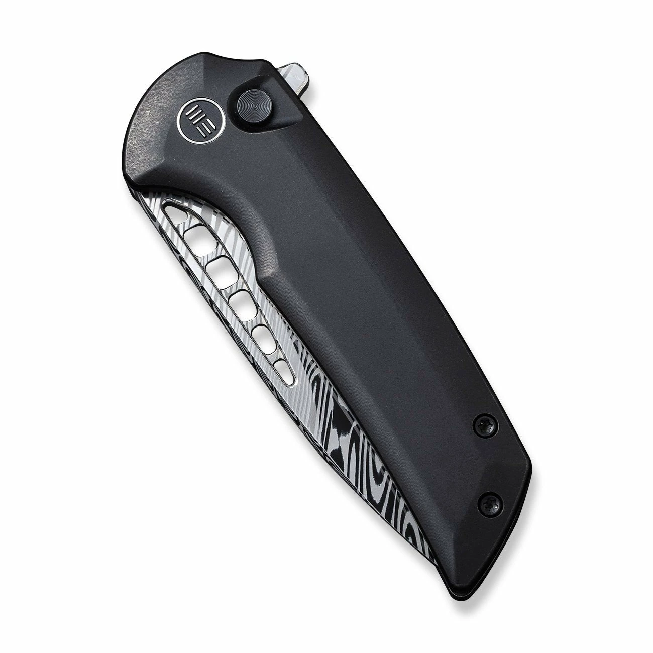 WEKNIFE Mini Malice Flipper & Button Lock Knife Titanium Handle (2.98" Damasteel Blade) WE054BL-DS1 8 WEKNIFE Mini Malice Flipper & Button Lock Knife Titanium Handle (2.98" Damasteel Blade) WE054BL-DS1 - Image 6
