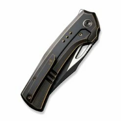 WEKNIFE Nefaris Flipper Knife Titanium Handle (3.48" CPM 20CV Blade) WE22040D-3 -WE KNIFE Sales weknife nefaris button lock knife bronze black titanium handle 348 black stonewashed cpm 20cv blade satin flat we22040d 3 746084