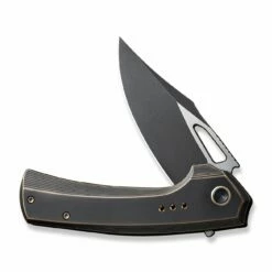 WEKNIFE Nefaris Flipper Knife Titanium Handle (3.48" CPM 20CV Blade) WE22040D-3 -WE KNIFE Sales weknife nefaris button lock knife bronze black titanium handle 348 black stonewashed cpm 20cv blade satin flat we22040d 3 949961