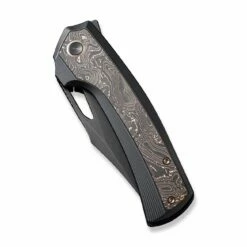 WEKNIFE Nefaris Flipper Knife Titanium Handle (3.48" CPM 20CV Blade) WE22040F-1 -WE KNIFE Sales weknife nefaris button lock knife bronze black titanium handle 348 black stonewashed cpm 20cv blade satin flat we22040f 1 899492