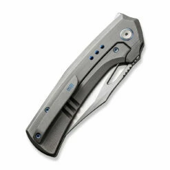 WEKNIFE Nefaris Flipper Knife Titanium Handle (3.48" CPM 20CV Blade) WE22040D-1 -WE KNIFE Sales weknife nefaris button lock knife gray hand rubbed titanium handle 348 hand rubbed satin cpm 20cv blade we22040d 1 305489