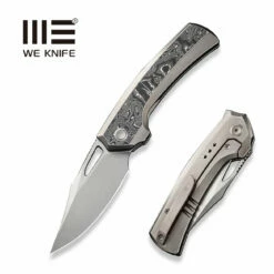WEKNIFE Nefaris Flipper Knife Titanium Handle With Carbon Fiber (3.48" CPM 20CV Blade) WE22040F-2