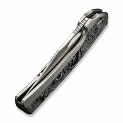 WEKNIFE Nefaris Flipper Knife Titanium Handle With Carbon Fiber (3.48" CPM 20CV Blade) WE22040F-2 -WE KNIFE Sales weknife nefaris button lock knife polished bead blasted titanium handle with aluminum foil carbon fiber inlay 348 polished bead blasted cpm 20cv blade we22040f 648570