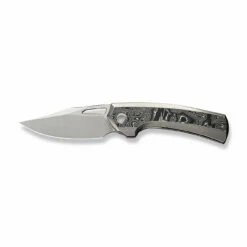 WEKNIFE Nefaris Flipper Knife Titanium Handle With Carbon Fiber (3.48" CPM 20CV Blade) WE22040F-2 -WE KNIFE Sales weknife nefaris button lock knife polished bead blasted titanium handle with aluminum foil carbon fiber inlay 348 polished bead blasted cpm 20cv blade we22040f 748258