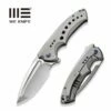 WEKNIFE Nexusia Flipper Knife Titanium Handle (3.48" CPM 20CV Blade) WE22044-2 -WE KNIFE Sales weknife nexusia flipper knife gray titanium handle 348 hand polished satin cpm 20cv blade we22044 2 313073