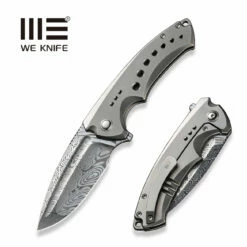 WEKNIFE Nexusia Flipper Knife Titanium Handle (3.48" Damasteel Blade) WE22044-DS1