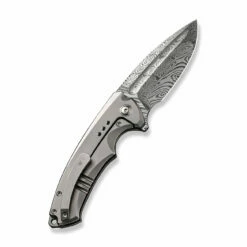 New Release -WE KNIFE Sales weknife nexusia flipper knife polished bead blasted titanium handle 348 heimskringla damasteel blade we22044 ds1 737249