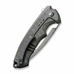 WEKNIFE Nexusia Flipper Knife Titanium Handle (3.48" CPM 20CV Blade) WE22044-3 -WE KNIFE Sales weknife nexusia flipper knife tiger stripe pattern flamed titanium handle 348 hand polished satin cpm 20cv blade we22044 3 224199