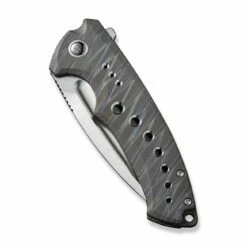WEKNIFE Nexusia Flipper Knife Titanium Handle (3.48" CPM 20CV Blade) WE22044-3 -WE KNIFE Sales weknife nexusia flipper knife tiger stripe pattern flamed titanium handle 348 hand polished satin cpm 20cv blade we22044 3 295717
