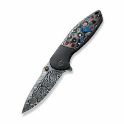 WEKNIFE Nitro Mini Flipper & Thumb Stud Knife Titanium Handle With Carbon Fiber Inlay (3.13" Damasteel Blade) WE22015-DS1 -WE KNIFE Sales weknife nitro mini flipper thumb stud knife titanium handle with carbon fiber inlay 313 damasteel blade we22015 ds1 101296