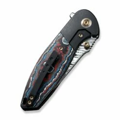 WEKNIFE Nitro Mini Flipper & Thumb Stud Knife Titanium Handle With Carbon Fiber Inlay (3.13" Damasteel Blade) WE22015-DS1 -WE KNIFE Sales weknife nitro mini flipper thumb stud knife titanium handle with carbon fiber inlay 313 damasteel blade we22015 ds1 424078