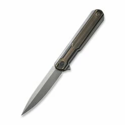 WEKNIFE Peer Flipper Knife Titanium Handle With Brass Overlay (3.46" CPM 20CV Blade) 2015E -WE KNIFE Sales weknife peer flipper knife titanium handle with brass overlay 346 cpm 20cv blade 2015e 214495