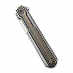WEKNIFE Peer Flipper Knife Titanium Handle With Brass Overlay (3.46" CPM 20CV Blade) 2015E -WE KNIFE Sales weknife peer flipper knife titanium handle with brass overlay 346 cpm 20cv blade 2015e 297427