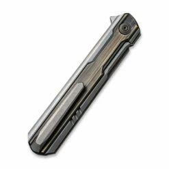 WEKNIFE Peer Flipper Knife Titanium Handle With Brass Overlay (3.46" CPM 20CV Blade) 2015E -WE KNIFE Sales weknife peer flipper knife titanium handle with brass overlay 346 cpm 20cv blade 2015e 833667