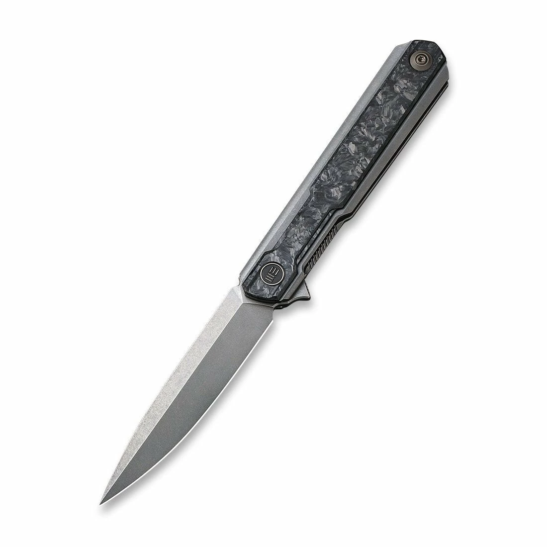 WEKNIFE Peer Flipper Knife Titanium Handle With Carbon Fiber Overlay (3.46" CPM 20CV Blade) 2015C 5 WEKNIFE Peer Flipper Knife Titanium Handle With Carbon Fiber Overlay (3.46" CPM 20CV Blade) 2015C - Image 3