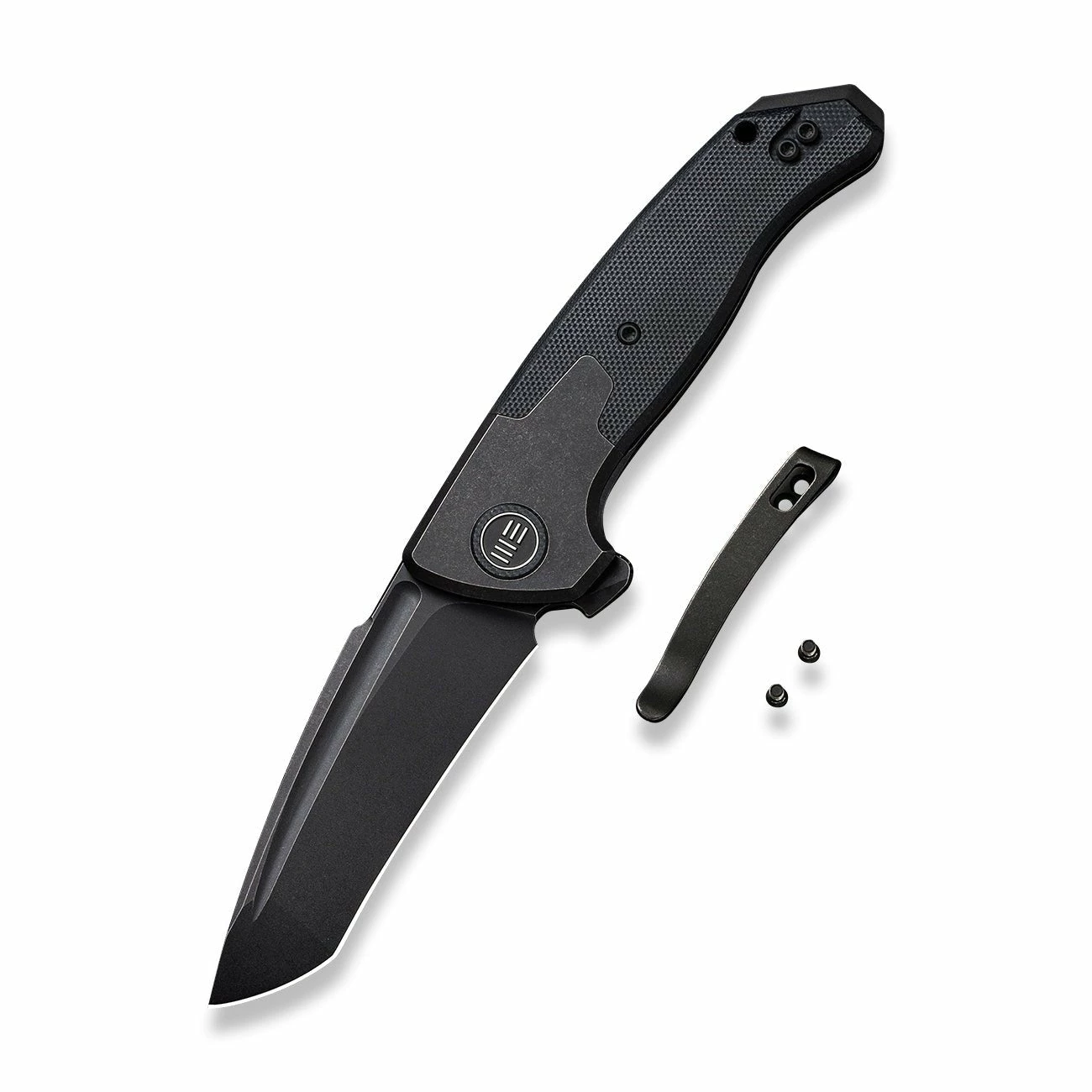 WEKNIFE Press Check Flipper Knife Titanium Handle With G10 Inlay (3.15" CPM 20CV Balde) WE20078A-1 5 WEKNIFE Press Check Flipper Knife Titanium Handle With G10 Inlay (3.15" CPM 20CV Balde) WE20078A-1 - Image 3