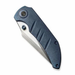 WEKNIFE Riff-Raff Thumb Stud Knife Titanium Handle (3.12" CPM 20CV Blade) WE22020B-2 -WE KNIFE Sales weknife riff raff thumb stud knife blue titanium handle 312 hand rubbed satin cpm 20cv blade we22020b 2 490157