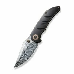 WEKNIFE Riff-Raff Thumb Stud Knife Titanium Handle (3.12" Damasteel Blade) WE22020B-DS1 -WE KNIFE Sales weknife riff raff thumb stud knife bronze black titanium handle 312 heimskringla damasteel blade we22020b ds1 383280