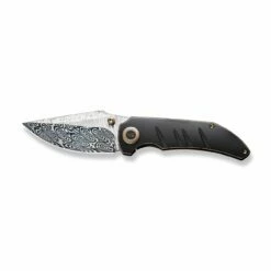 WEKNIFE Riff-Raff Thumb Stud Knife Titanium Handle (3.12" Damasteel Blade) WE22020B-DS1 -WE KNIFE Sales weknife riff raff thumb stud knife bronze black titanium handle 312 heimskringla damasteel blade we22020b ds1 862057