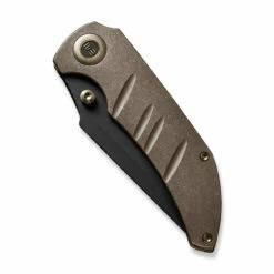 WEKNIFE Riff-Raff Thumb Stud Knife Titanium Handle (3.12" CPM 20CV Blade) WE22020B-1 -WE KNIFE Sales weknife riff raff thumb stud knife bronze titanium handle 312 black stonewashed cpm 20cv blade we22020b 1 508950